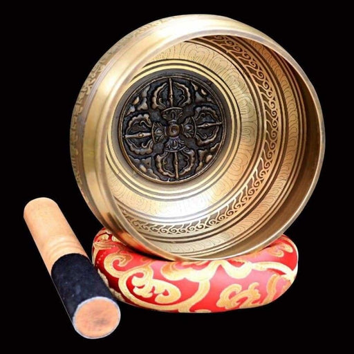 Silent Mind Tibetan Singing Bowl Set Antique Design