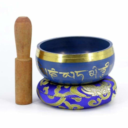 Silent Mind Tibetan Singing Bowl Set Blue Colour Design