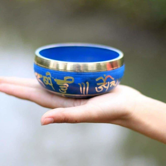 Silent Mind Tibetan Singing Bowl Set Blue Colour Design