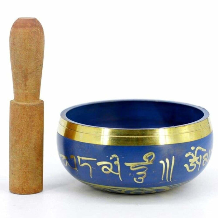 Silent Mind Tibetan Singing Bowl Set Blue Colour Design