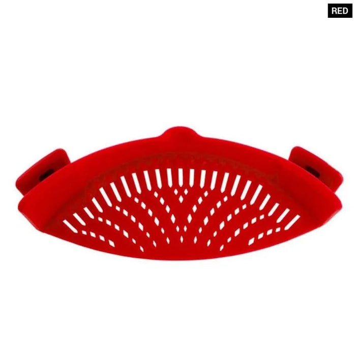 Silicone Anti Spill Pan Pot Strainer For Pasta Fruit