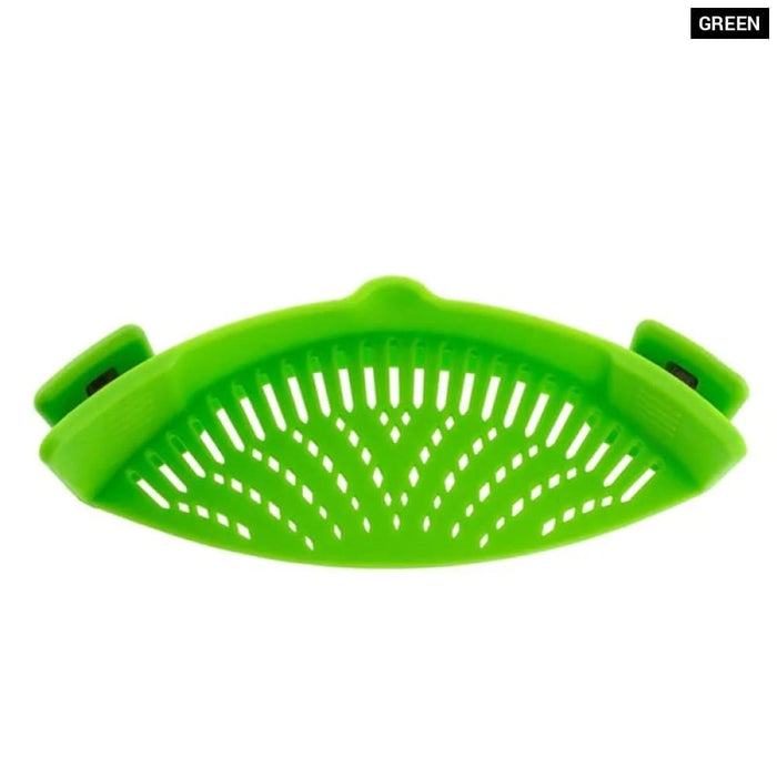 Silicone Anti Spill Pan Pot Strainer For Pasta Fruit