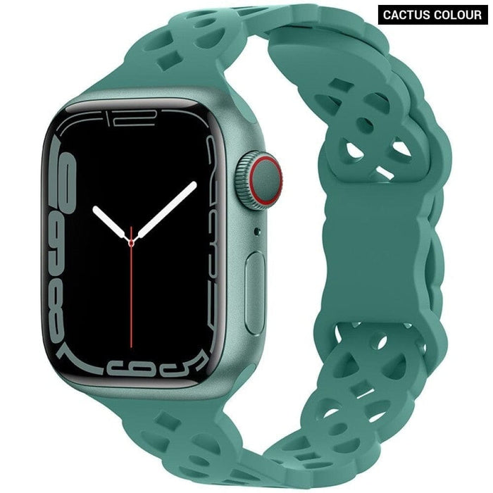 Silicone Designer Bracelet Strap For Apple Watch