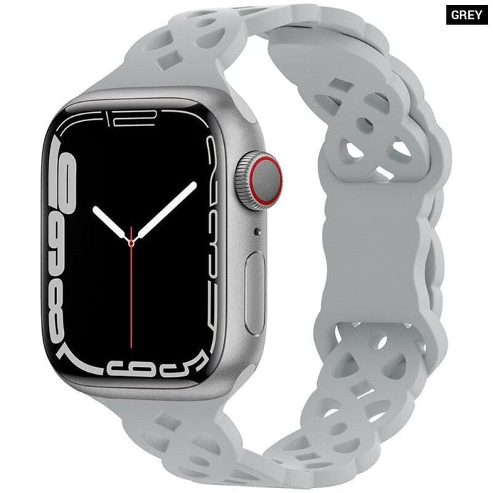 Silicone Designer Bracelet Strap For Apple Watch