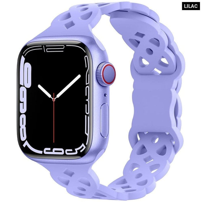 Silicone Designer Bracelet Strap For Apple Watch