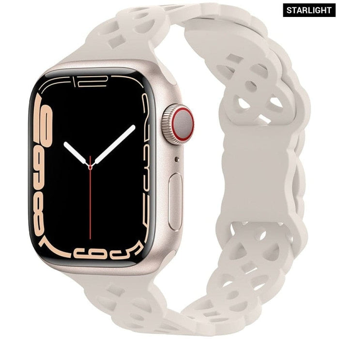 Silicone Designer Bracelet Strap For Apple Watch