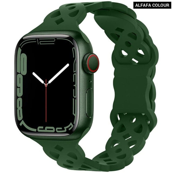 Silicone Designer Bracelet Strap For Apple Watch