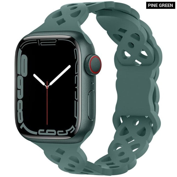 Silicone Designer Bracelet Strap For Apple Watch