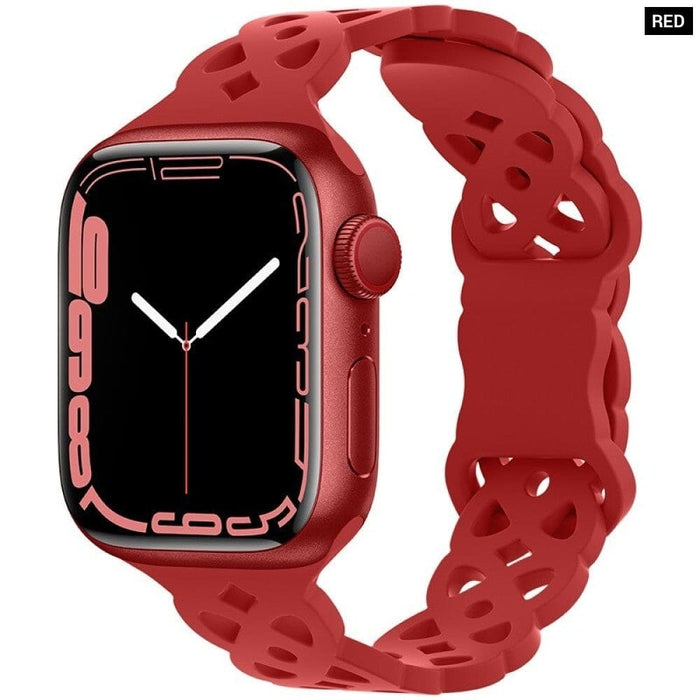 Silicone Designer Bracelet Strap For Apple Watch