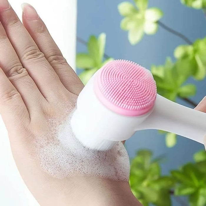 Silicone Facial Cleanser Brush Dual Sided 3d Massage