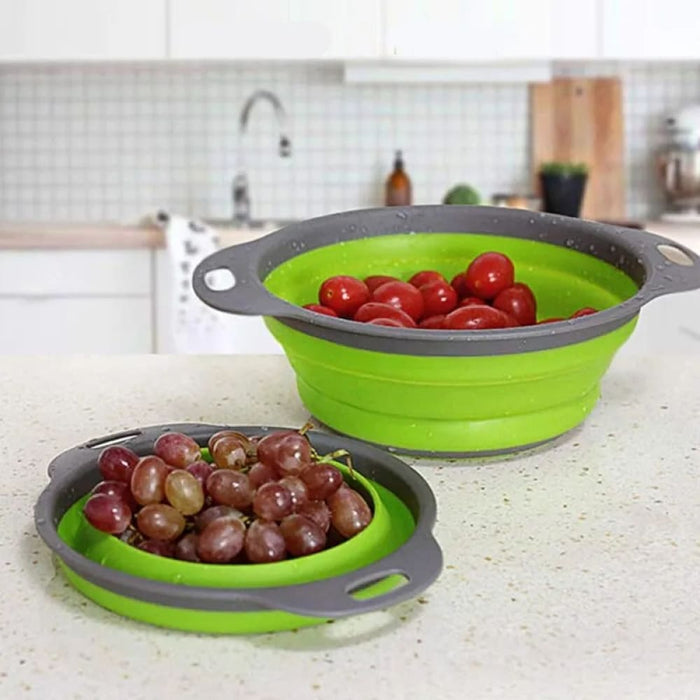 Silicone Foldable Fruit Vegetable Washing Drain Basket