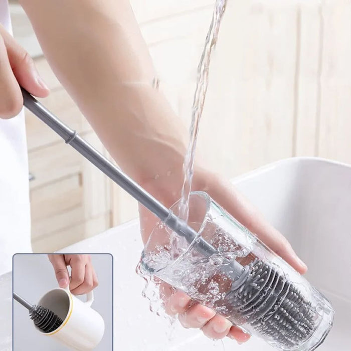 Silicone Long Handled Bottle Brush Insulation Washing Cup