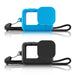 Silicone Protective Case Cover With Wrist Strap And Lens