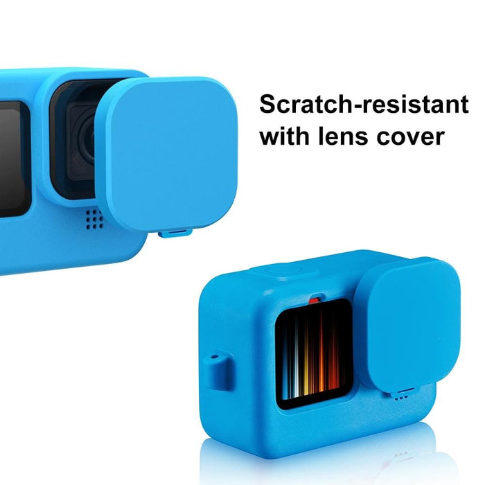 Silicone Protective Case Cover With Wrist Strap And Lens