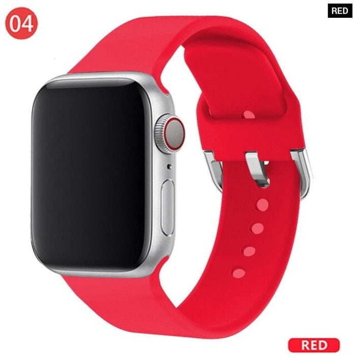 Silicone Rubber Multicolour Watchband Strap For Apple Watch