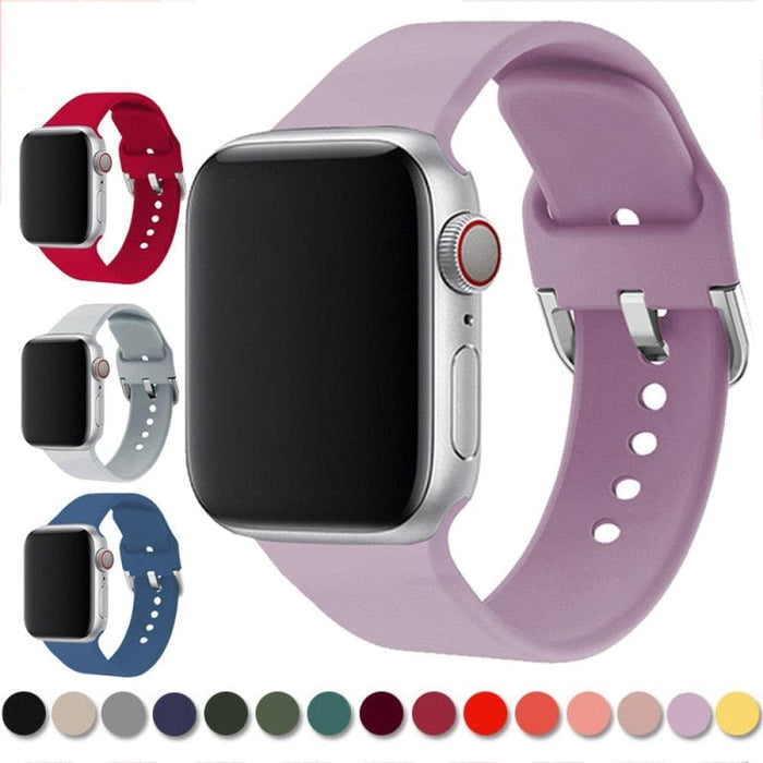 Silicone Rubber Multicolour Watchband Strap For Apple Watch