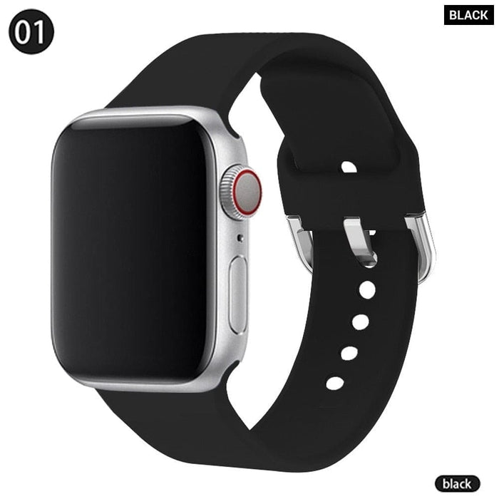 Silicone Rubber Multicolour Watchband Strap For Apple Watch