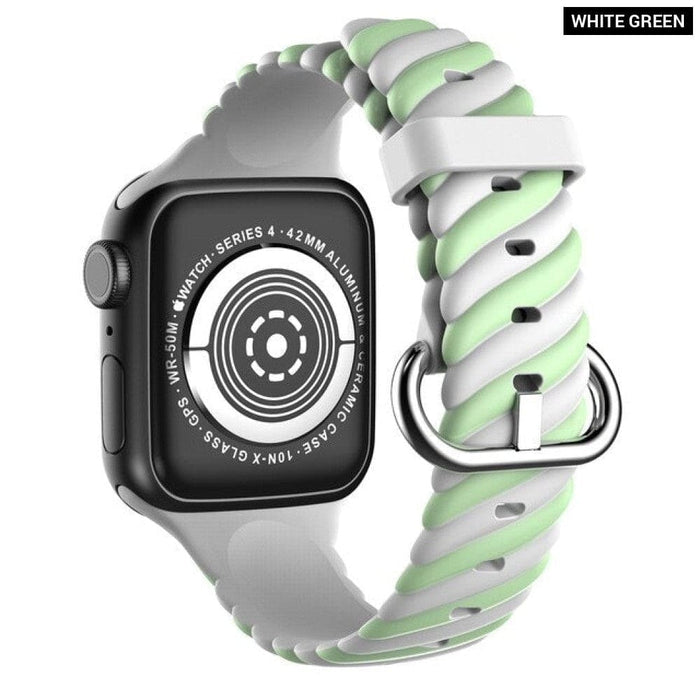 Silicone Rubber Watchband Strap For Apple Watch