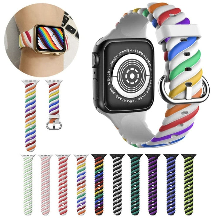 Silicone Rubber Watchband Strap For Apple Watch