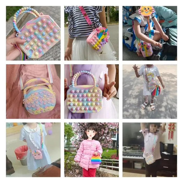 Silicone Sensory Push Pop Bag For Kids