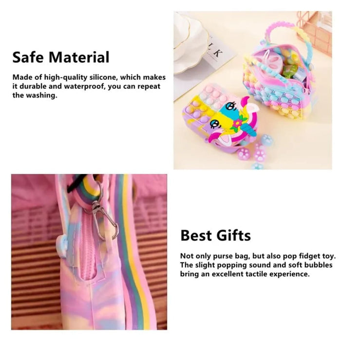 Silicone Sensory Push Pop Bag For Kids
