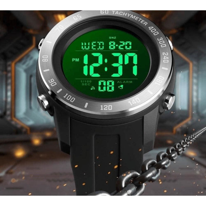 Silicone Sport Big Dial Digital Waterproof Led Men’s