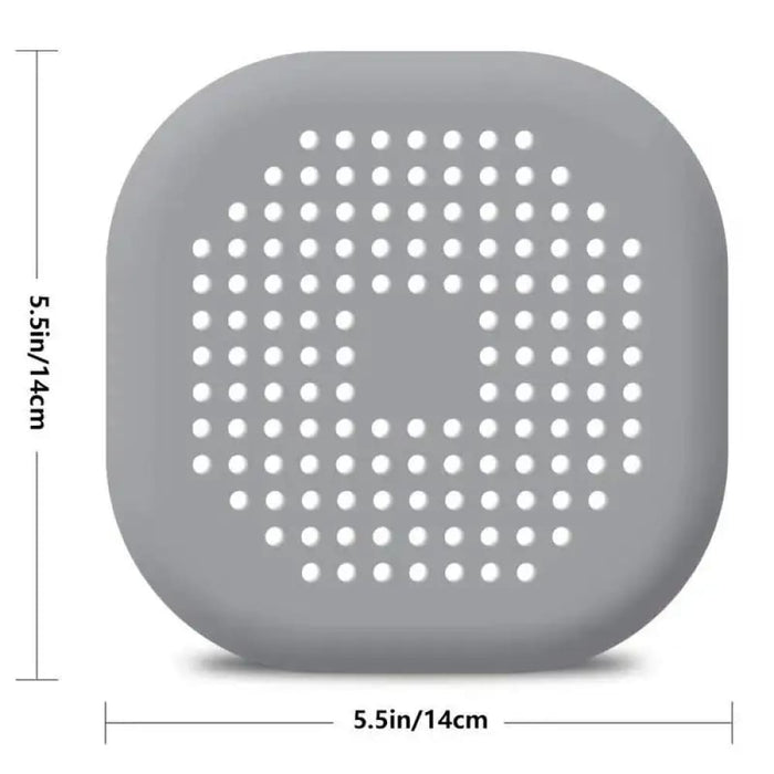 Silicone Square Shower Drain Cover Prevents Clogs Strainer