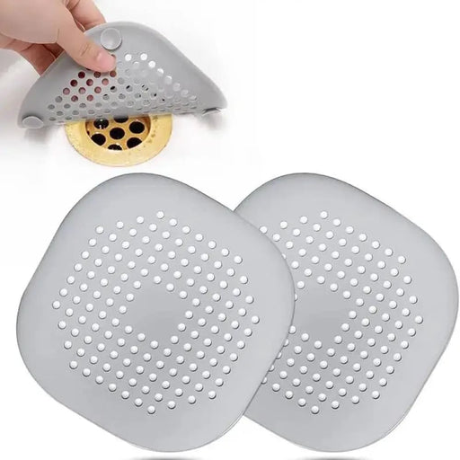 Silicone Square Shower Drain Cover Prevents Clogs Strainer