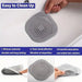 Silicone Square Shower Drain Cover Prevents Clogs Strainer