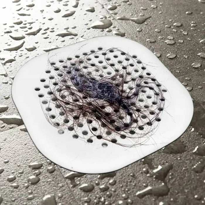 Silicone Square Shower Drain Cover Prevents Clogs Strainer