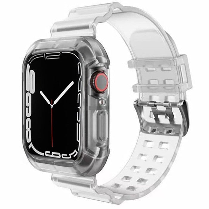 Silicone Transparent Correa Sport Rubber Strap For Apple