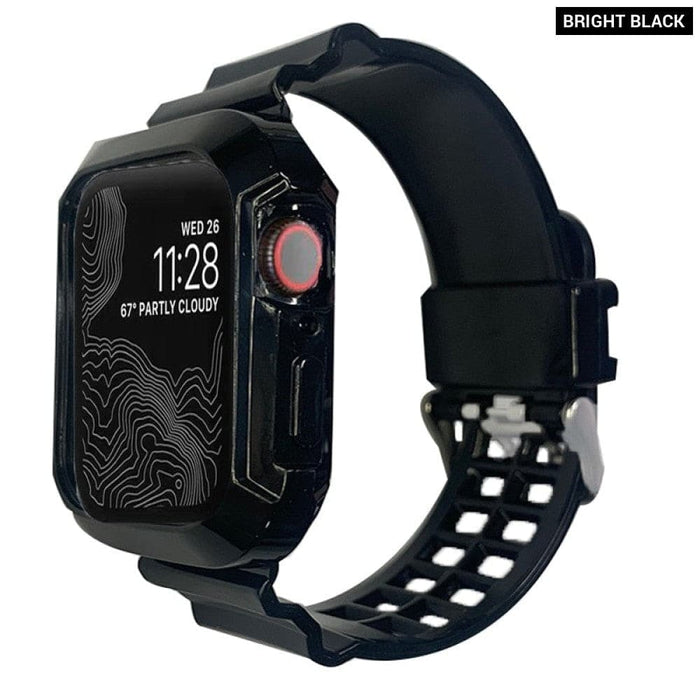 Silicone Transparent Correa Sport Rubber Strap For Apple