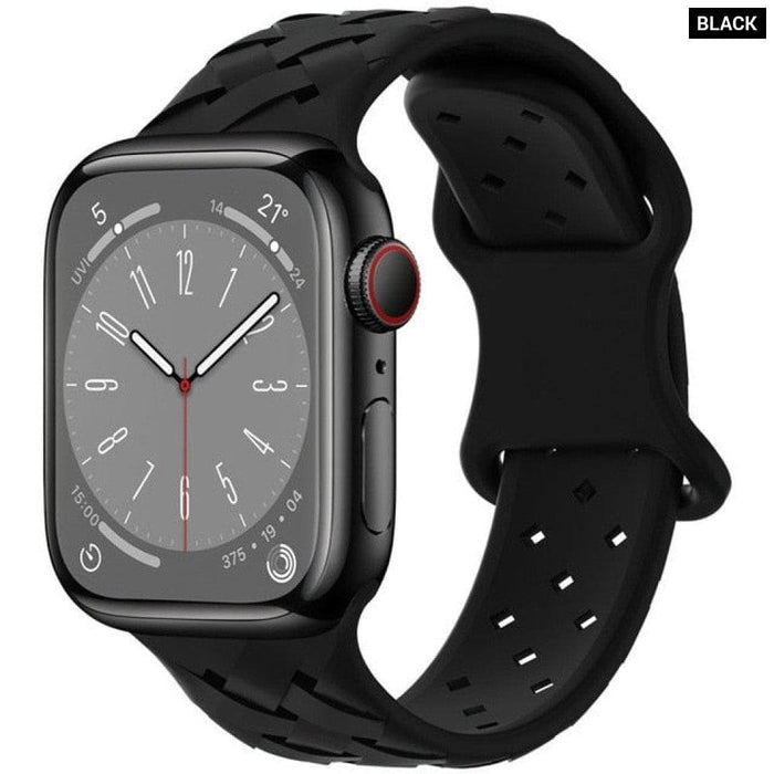 Silicone Woven Loop Strap For Apple Watch