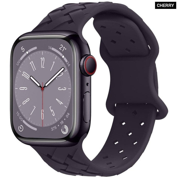 Silicone Woven Loop Strap For Apple Watch