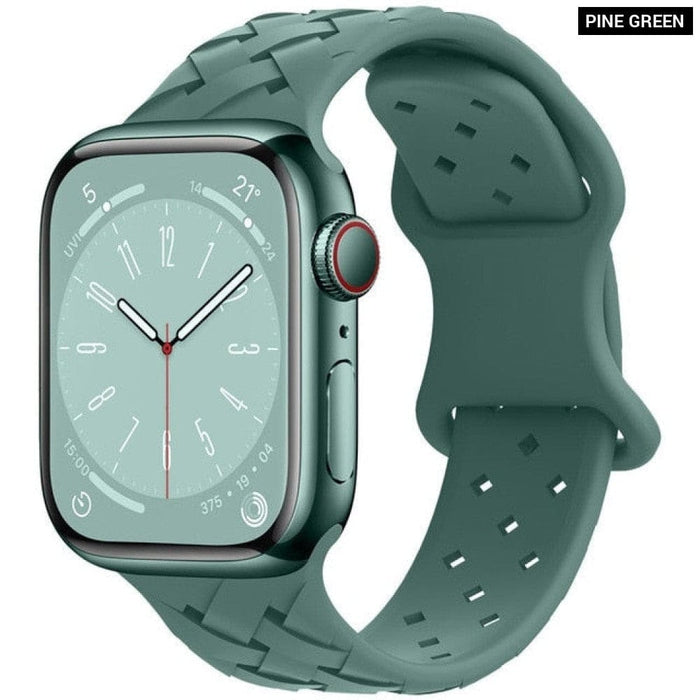 Silicone Woven Loop Strap For Apple Watch