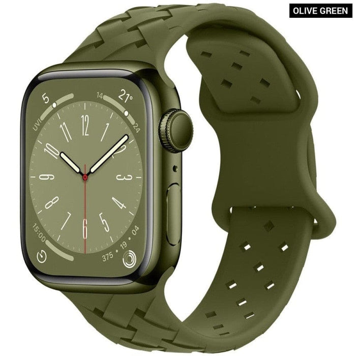 Silicone Woven Loop Strap For Apple Watch