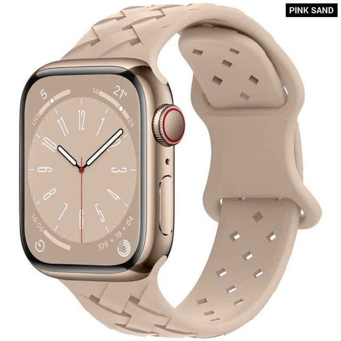 Silicone Woven Loop Strap For Apple Watch