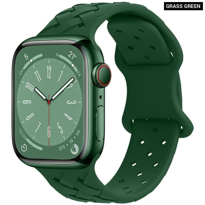 Silicone Woven Loop Strap For Apple Watch