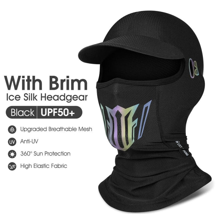 Ice Silk Fabric Balaclava Face Mask For Outdoor Sport