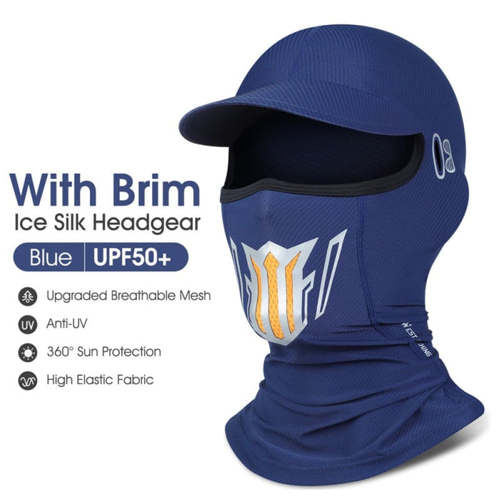 Ice Silk Fabric Balaclava Face Mask For Outdoor Sport