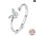 Silver Butterfly Tail Ring Trendy Jewelry Dazzling