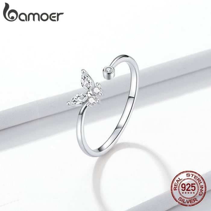 Silver Butterfly Tail Ring Trendy Jewelry Dazzling