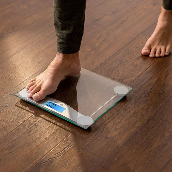 Silver Digital Bathroom Scale Accurate