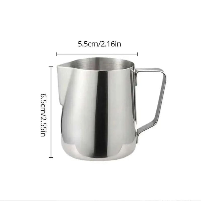 1pc Silver Stainless Steel Steaming Coffee Latte Milk