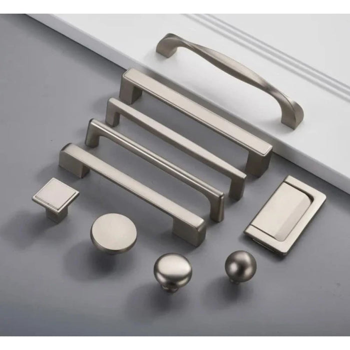 Silver Zinc Alloy Kitchen Cabinet Knobs