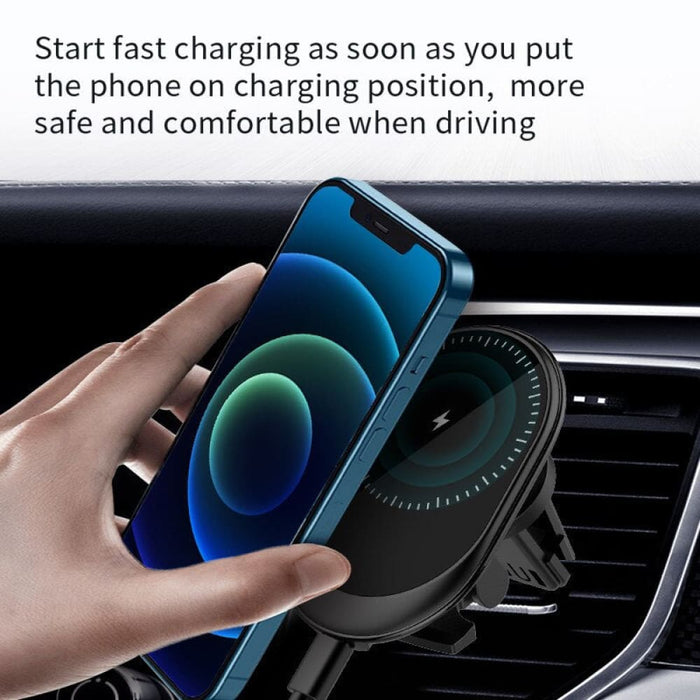 15w Simple Design Magnetic Wireless Car Charger For Iphone