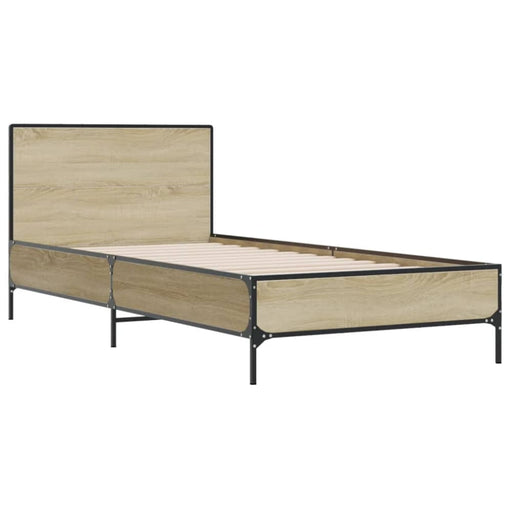Single Size Bed Frame Sonoma Oak 90x190 Cm Engineered Wood