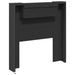 Single Size Headboard Cabinet With Led Black 100x16.5x103.5