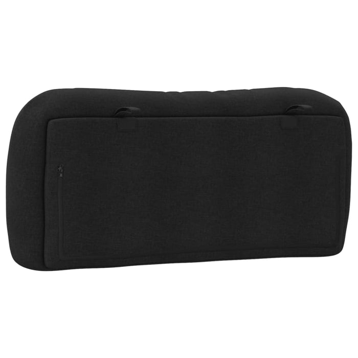 Single Size Headboard Cushion Black 90 Cm Fabric Txbilno