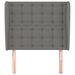 Single Size Headboard With Ears Dark Grey 83x23x118/128 Cm